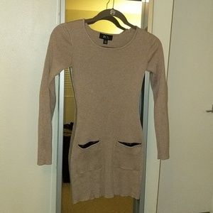 Tan, knit dress